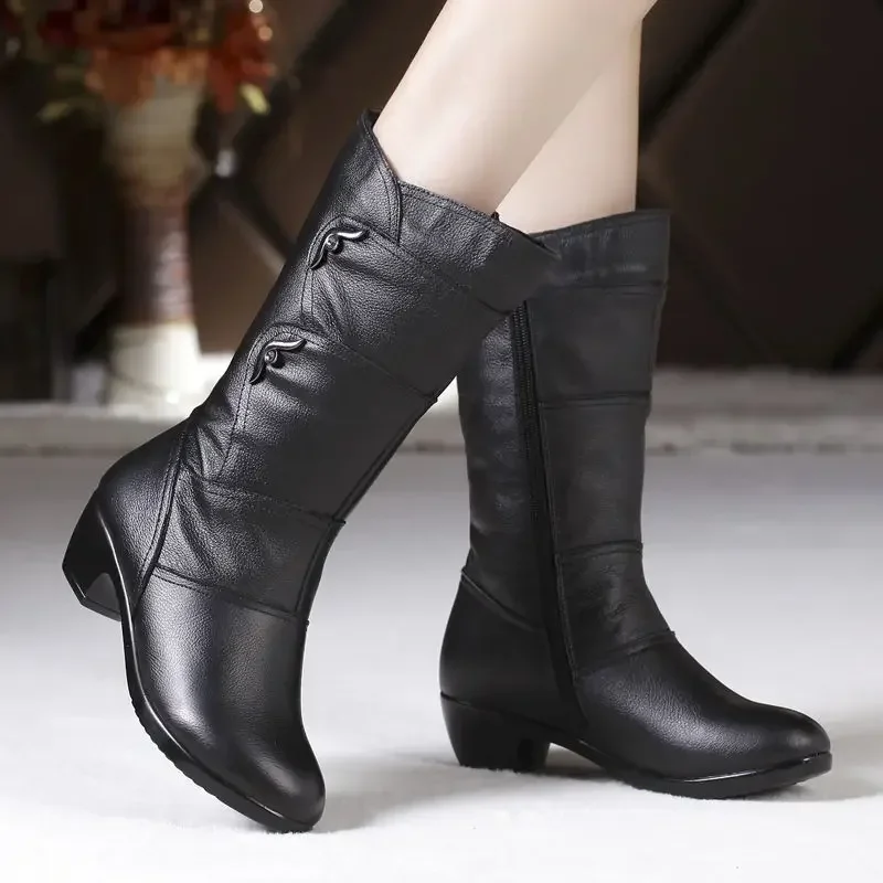 Outdoor Lighting Globes - Bottes mi-hautes d'hiver 2024 pour femmes,