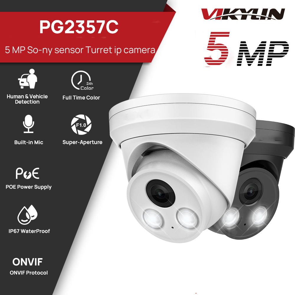 Outdoor Lighting Options - Caméra IP VIKYLIN 5MP avec vision