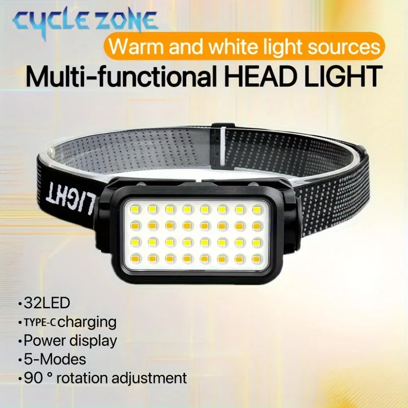 Outdoor Lighting At Lowe'S - Lampe frontale rechargeable avec 32 LED,