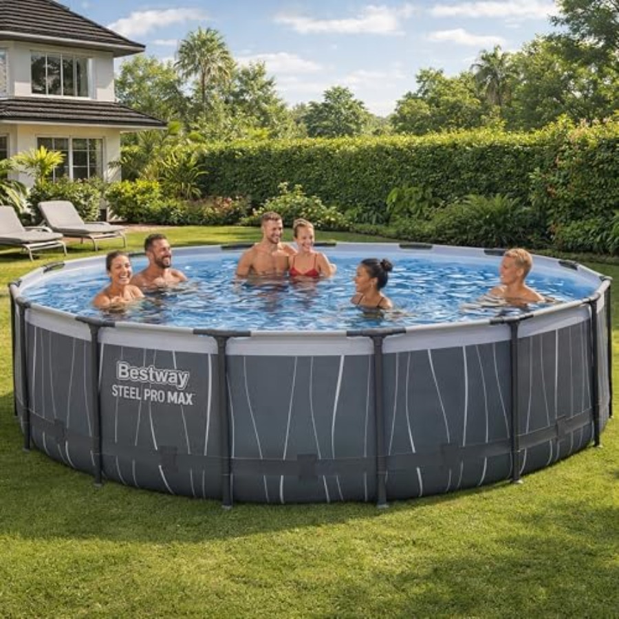 Outdoor Lighting In Ground - Piscine hors sol ronde de 15'