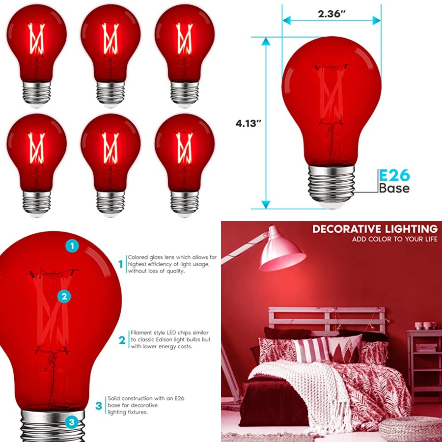 Ampoules LED Edison A19, équiv - Outdoor Lighting Decoration avis et prix