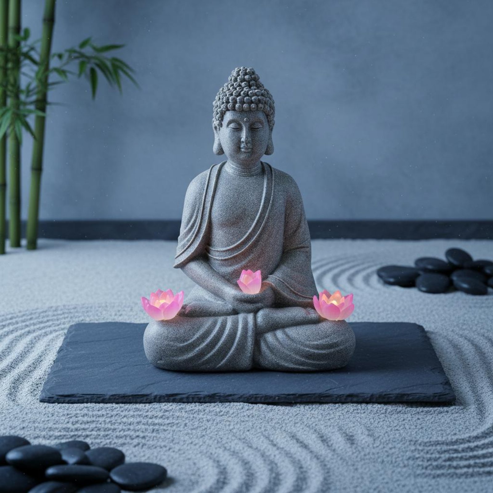 Statue de Bouddha Solaire Exté - Outdoor Lighting Patio avis et prix