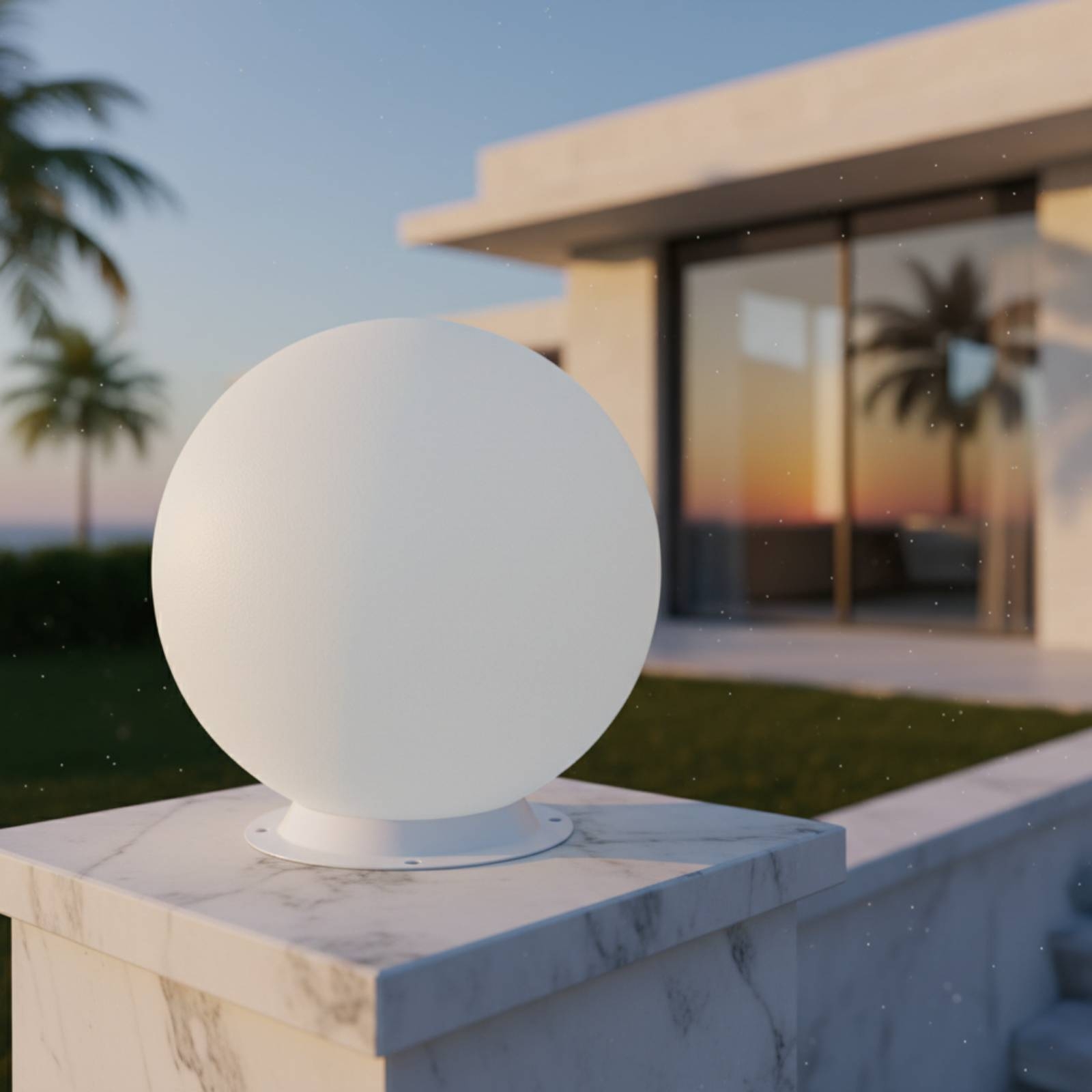 Lampe solaire pour poteau, lum - Outdoor Lighting Globes avis et prix
