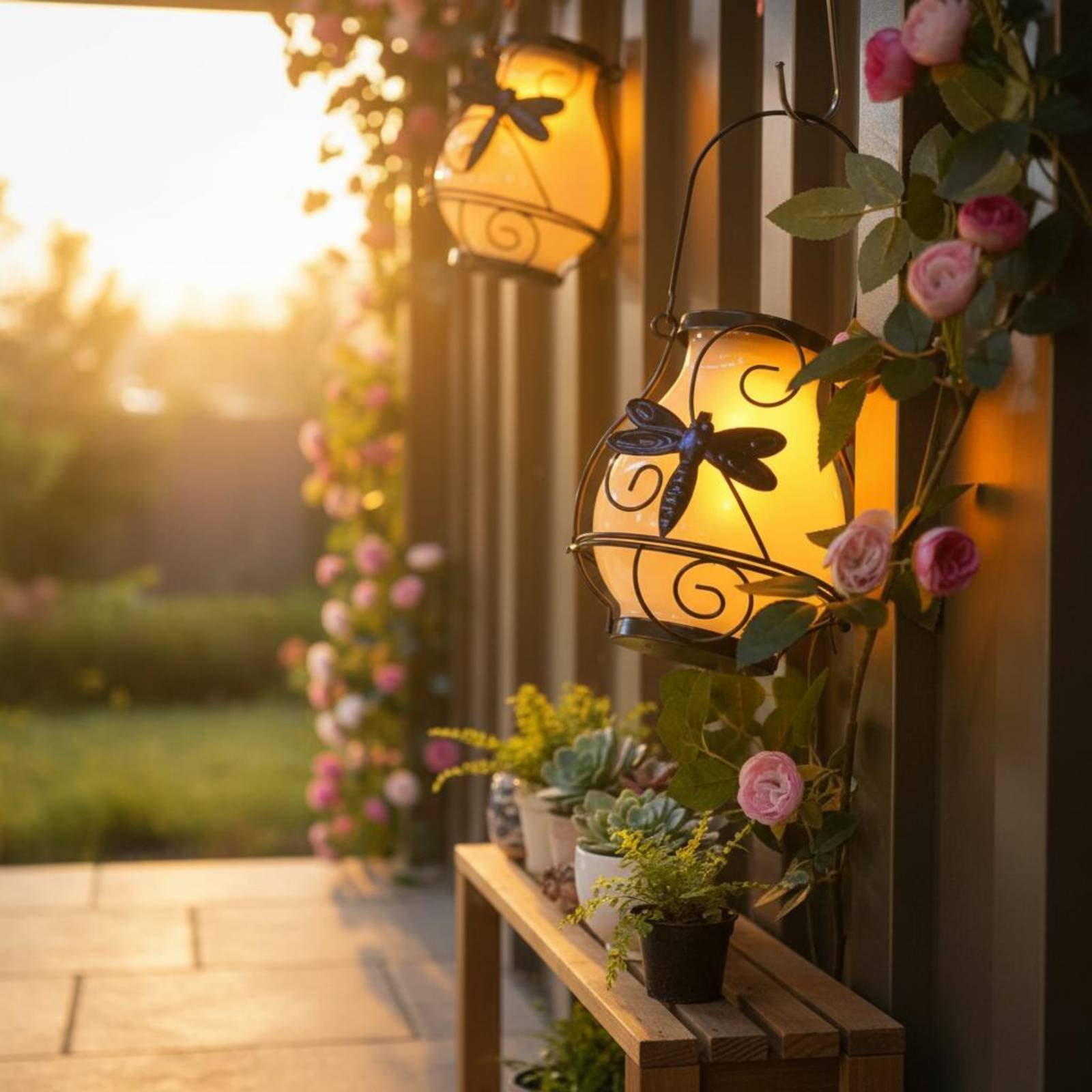 Lanterne solaire en forme de p - Outdoor Lighting Patio avis et prix