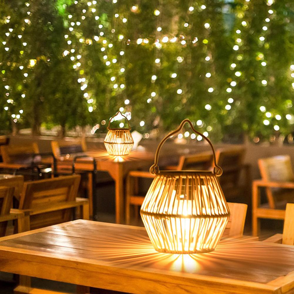 Lanterne solaire en rotin étan - Outdoor Lighting Patio avis et prix
