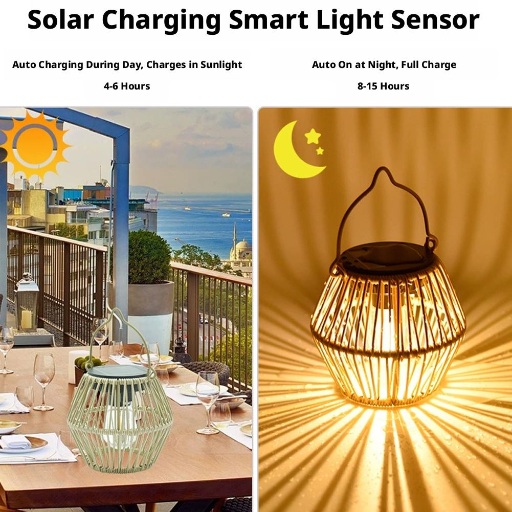 Lanterne solaire en rotin étan - Outdoor Lighting Patio avis et prix