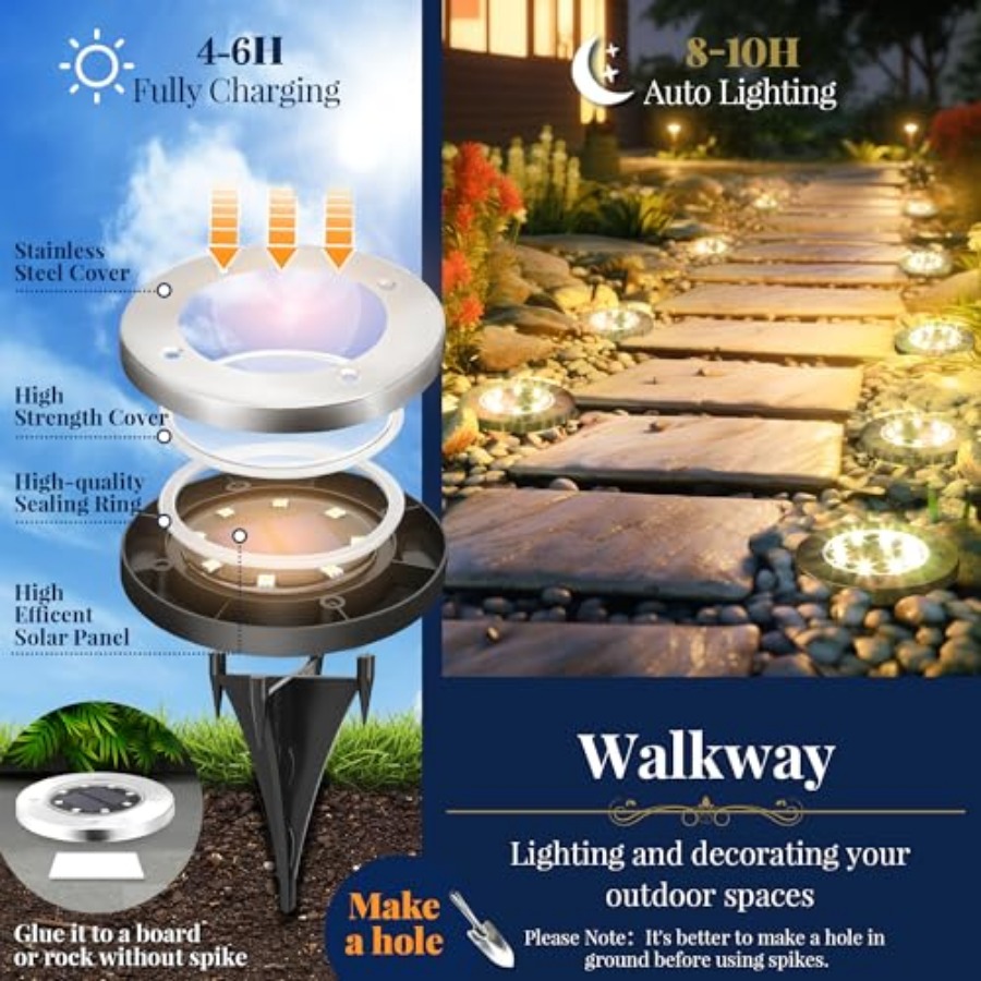 Lampes solaires au sol, lampes - Outdoor Lighting In Ground avis et prix