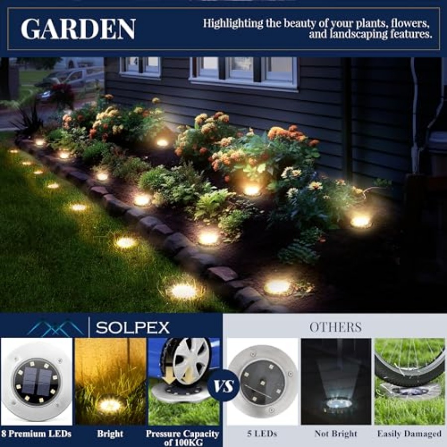 Lampes solaires au sol, lampes - Outdoor Lighting In Ground avis et prix